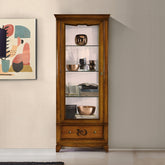 Klassische Kirschvitrine mit Arte D'Este Piombini-Tür